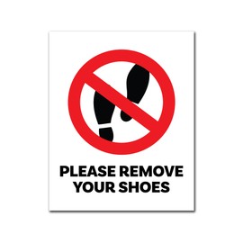 2 x 20cm Remove Your Shoes Vinyl Stickers - No Footwear Thank You Please Organise Sign House Home Entry Way Hallway Door Sticker #82158