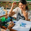 sourcing map 100pcs Plastic Bottle Caps, 30mm Bottle Screw Lid