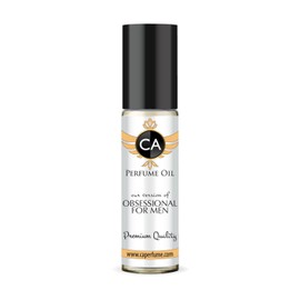 CA Perfume Impression of Obsessional For Men Eau De Parfum Amber Woody Scent Long Lasting Cologne for Men Travel Size TSA Ready for Day and Night Wear 0.33 Fl Oz 10ml