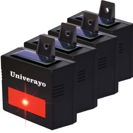 Univerayo Solar Powered Animal Repeller Deer Repellent Devices Predator Control Light Coyote Deterrent Repel Skunk Fox Rabbit Raccoon at Night for Yard Garden Chicken Coop 4 Pack