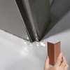 Brown Baseboard Corners Blocks Self Adhesive, Thickened Rubber Safety Corner