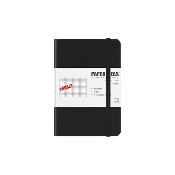 PAPERIDEAS Notebook, Classic Notebook, Hardcover, A6 Pocket Size (W x