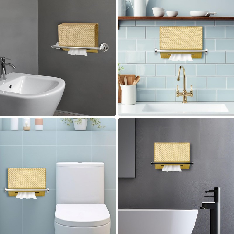 NiHome PU Leather Tissue Box Cover for Kleenex Hand Towels,