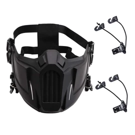 AOUTACC Airsoft Half Face Masks, Creative Protective Masks for Outdoor Games, Sports, Hunting, Paintball - Adult Men & Women (Black)
