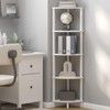 VIMBER Corner Shelf, 5-Tier Corner Bookshelf, Industrial Corner Ladder Shelf,