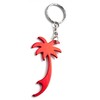 Komonee Palm Tree Red Keychain Bottle Opener Key Chain Metal