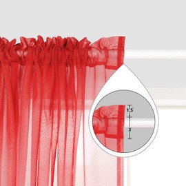 Modern Living Room Curtains 84 Inch Length 2 Panels Set Chic Grey Black and Red Room Decor Bedroom Decorations