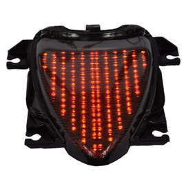 TOPZONE PARTS Clear Lens Motorcycle Led Taillights Brake Tail Light with Integrated Turn Signal Indicators for Suzuki 2006-2018 M109/R; Intruder 1800