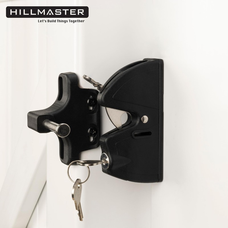 HILLMASTER Key Lockable 2 Sided Gate Latch Key,Self Locking Gate