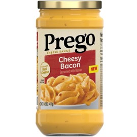 Prego Creamy Cheesy Bacon 🥓 Cheddar Cheese 🧀 Sauce, 14.5 oz Jar