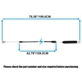 Diskary 532435110 Deck Engagement Cable Fits for Husqvarna Craftsman Poulan AYP YT4000, YS4500 Lawn Tractor Clutch Cable with Spring Assembly 435110 408319 532408319 (532435110 1 Pack)