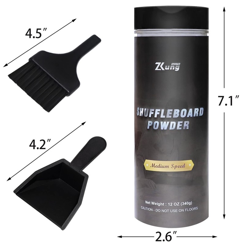 YDDS Shuffleboard Wax with Brush Set with Shuffleboard Sand Slow