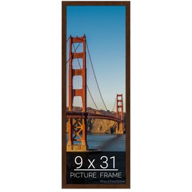wallsthatspeak 9x31 Mocha Walnut Picture Frame for Puzzles Posters Photos or Artwork