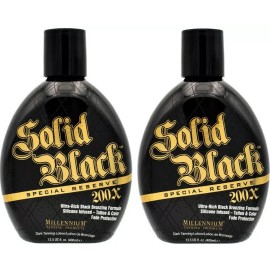 Millennium Tanning Products 2 Millennium Tanning SOLID BLACK SPECIAL RESERVE 200X Bronzer Dark Tan Lotion