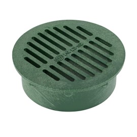 NDS 50, 6 Pulgadas. Cubierta de Drenaje de Rejilla Redonda, se Conecta al Drenaje de lavabos Speed-D, tuberías de Drenaje y Accesorios, para césped pequeño, paisajismo y Patios, Verde