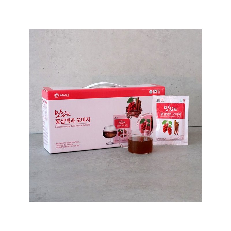 맛있는 홍삼액과 오미자 30포 6년근 홍삼과 국내산 오미자의 만남 Delicious