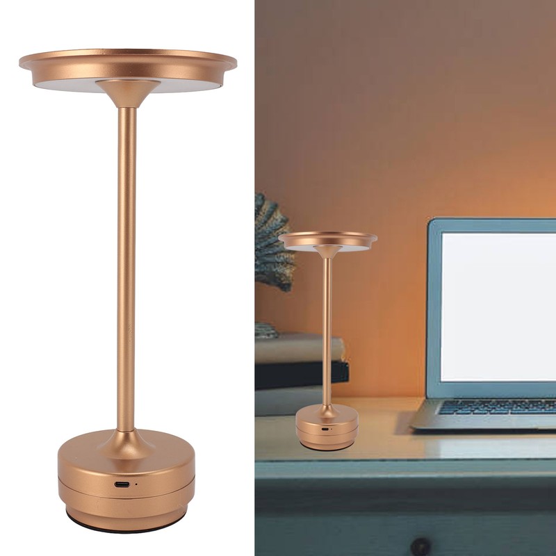 LED Cordless Table Lamp Aluminum Iron 3 Light Source Touch