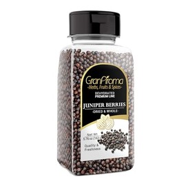 GranAroma Juniper Berries, Whole & Dried, Herbaceous Flavor, Cooking Spice (5.76 Ounce)