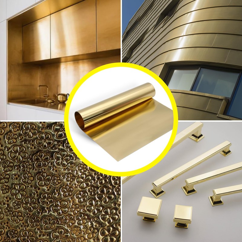 YIEMI Brass Sheet Roll, Gold Foil Sheets 1000mm x 300mm