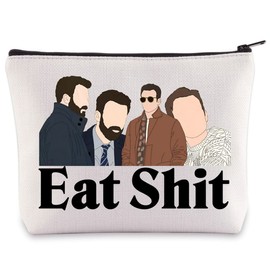 BWWKTOP Knives Movie Inspired Cosmetic Makeup Bag Ransom Fans Gifts Chris' Characters Zipper Pouch Bag For Women Girls (Eat Sh*)