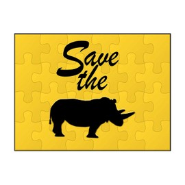 Makoroni -Save The Rhinos Animal - Jigsaw Puzzle 30 pcs, DesU65