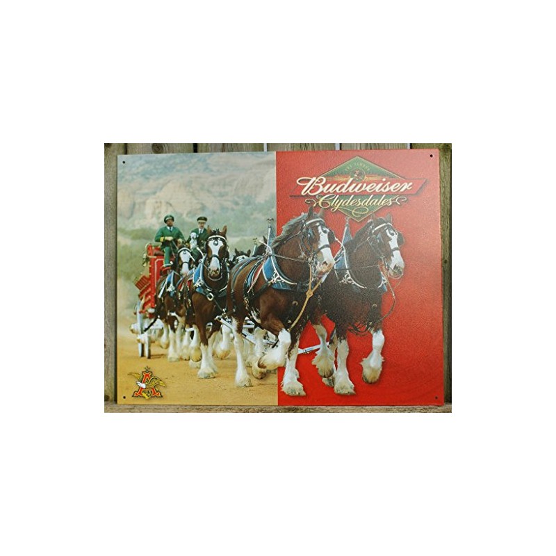 Budweiser Clydesdales Metal Tin Sign