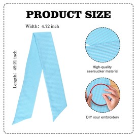 NUVCELKA Blue Gingham Wreath Sash for Front Door Wreath, 5.12" Wide x 54.33" Baby Shower Farmhouse Country Picnic Summer Holiday Door Decorations