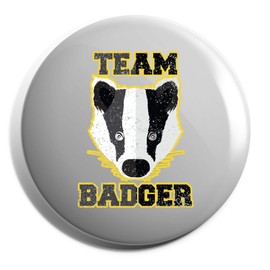 Hippowarehouse Team Badger Badge Various Sizes 38mm 50mm 75mm