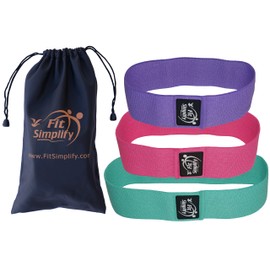 Fit Simplify Non Slip Fabric Resistance Hip Bands, Set of 3