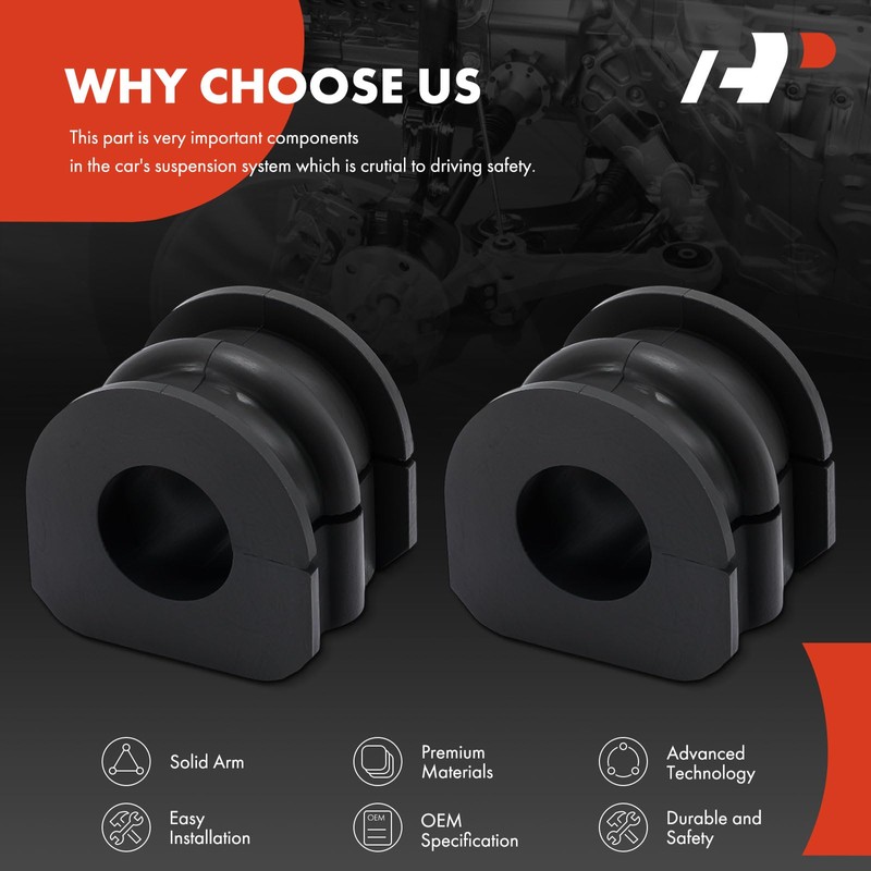A-Premium 2 x Front To Frame Sway Bar Bushing Kit,