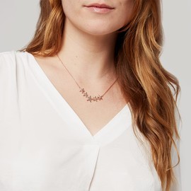 Annie Oak Womens 925 Silver 18K Rose Gold Starfish Linckia Princess Length Necklace