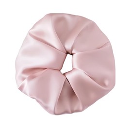 LOHAS Home 100% Nature Silk 19momme Mulberry Silk Elastic Scrunchie Hair Tie, 2mm*2 Pack, Pink