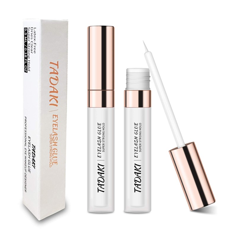 Tadaki Eyelashes Adhesive with Waterproof HoldClearLatex-Free, Professional Hypoallergenic Glue for