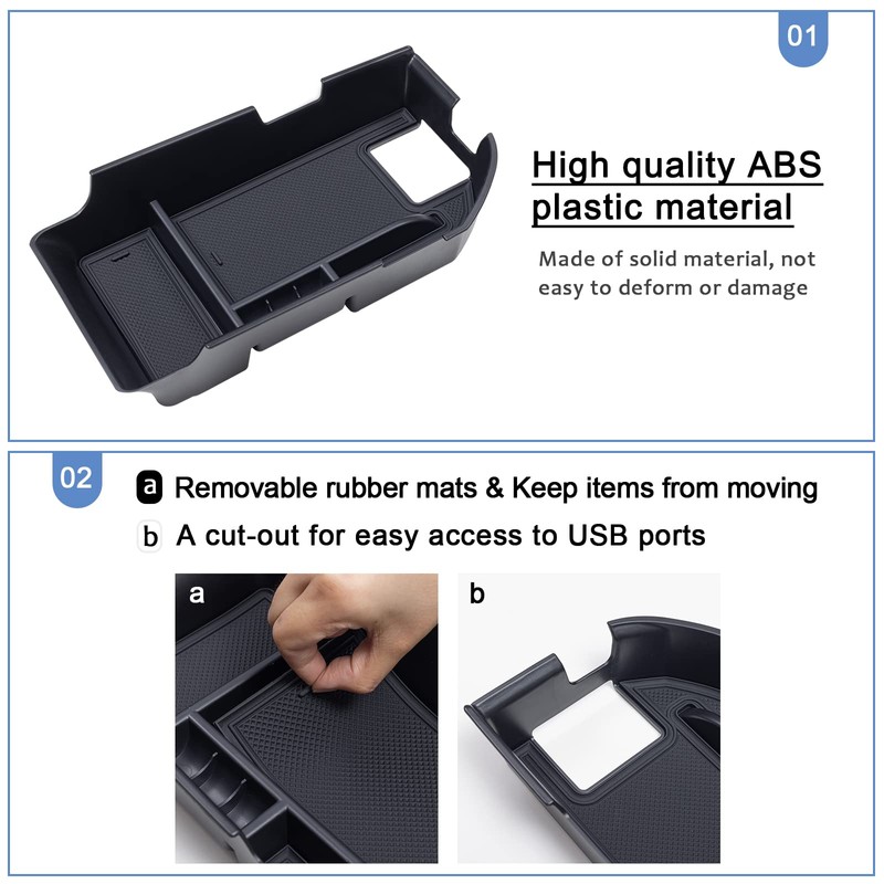 TOPINSTALL Center Console Tray Compatible with 2018-2024 Toyota Camry XLE