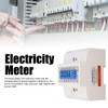 Digital Energy Meter, 3x127/220VAC Digital DIN Rail Electricity Meter Backlit