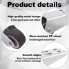 Deozu 4 Pcs Low Profile Casters, Rubber Low Profile Caster