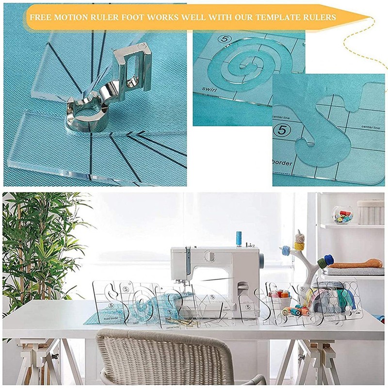 11 Pcs DIY Quilting Template Set Domestic Sewing Acrylic Templates
