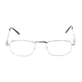 Rectangle Reading Glasses in Silver by Readers.com | The Anderson | +2.75