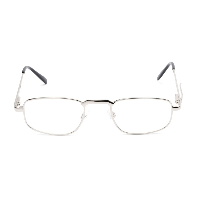 Rectangle Reading Glasses in Silver by Readers.com | The Anderson