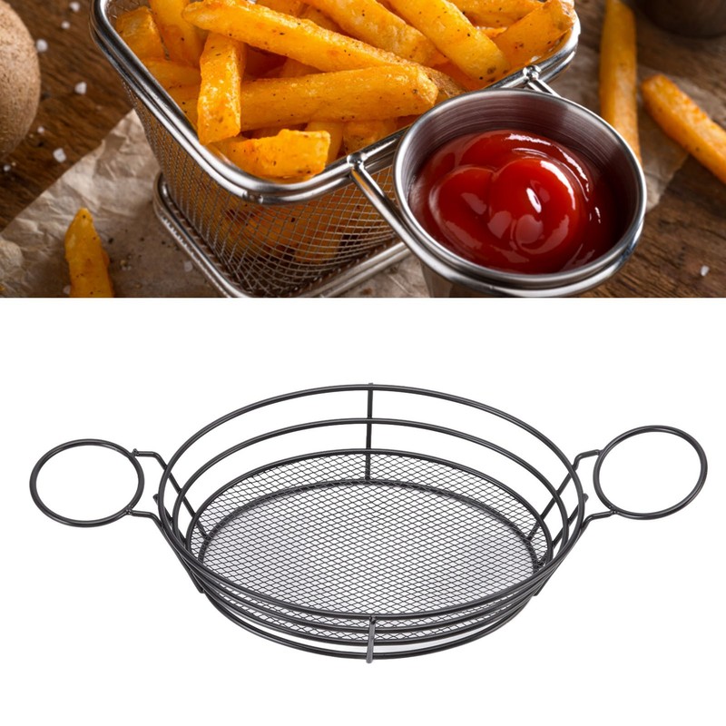 Fry Crisper Basket Food Grade 304 Stainless Steel Simple Style