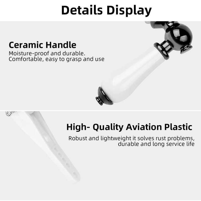 Ceramic Toilet Flush Handle, KissDate Toilet Flush Handle Replacement Universal