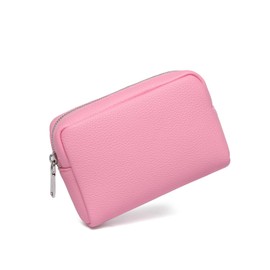 YONBEN Makeup Bag Large Capacity Women's Classic Black Wash Bag Adjustable Partition Wash Brush and Cosmetic Carrying Bag (PU/Azalea Pink)