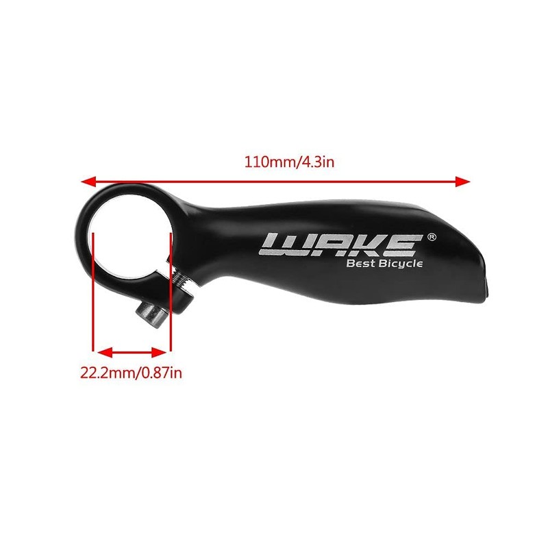 1 Pair Bike End Bar Extensions, 4.3inch Aluminum Alloy Bicycle