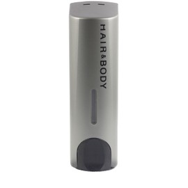 6503 Hair & Body Soap Dispenser for Wall - Silver Grey Hotel Version