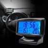 Car Temperature Measurement Thermometer Indoor Outdoor Electronic Clock LCD Backlight