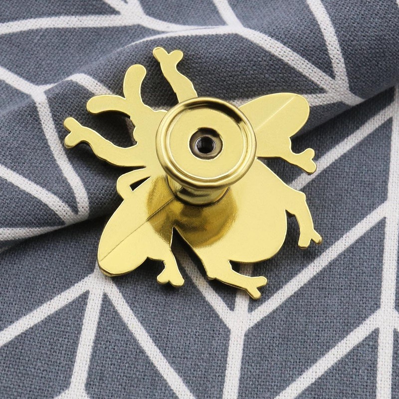 Pack of 2 Metal Knobs with Bee Motif Pull Handles