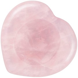 mookaitedecor Pack of 2 Heart Shaped Rose Quartz Crystal Thumb Worry Stones for Anxiety Stress Relief, Natural Pink Healing Crystal Love Heart Good Luck Pocket Stone Gifts for Friends