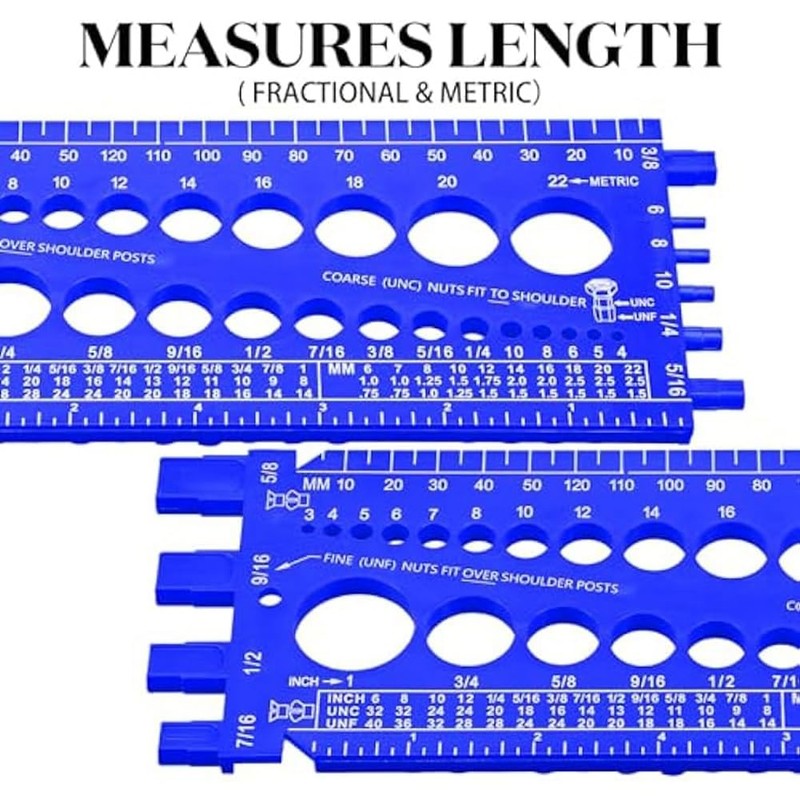 Ginobili Bolt Size and Thread Gauge Bolt and Nut Identifier