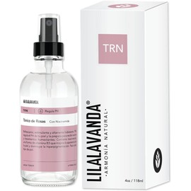LilaLavanda – TRN Tónico Facial Agua de Rosas con Niacinamida – 118 ml Regulador de pH y poros – vitamina B3, destilado de rosas y NAG – antimancha – vegano todo tipo de piel