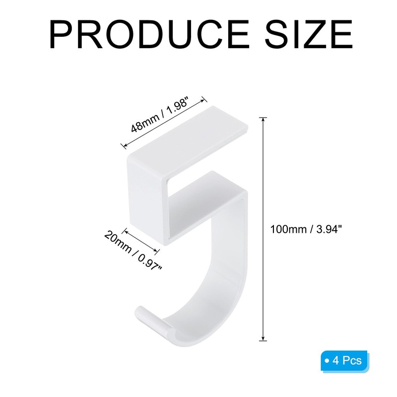 PATIKIL 4Pcs Purse Hook for Table, 5-Shaped Purse Hanger for